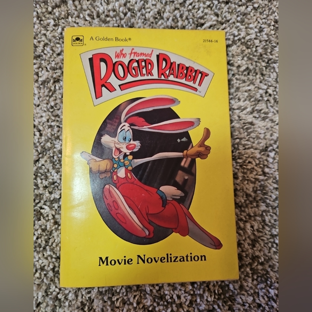 *Vintage* Who Framed Roger Rabbit Movie Novelization 1988  Golden Book PB
